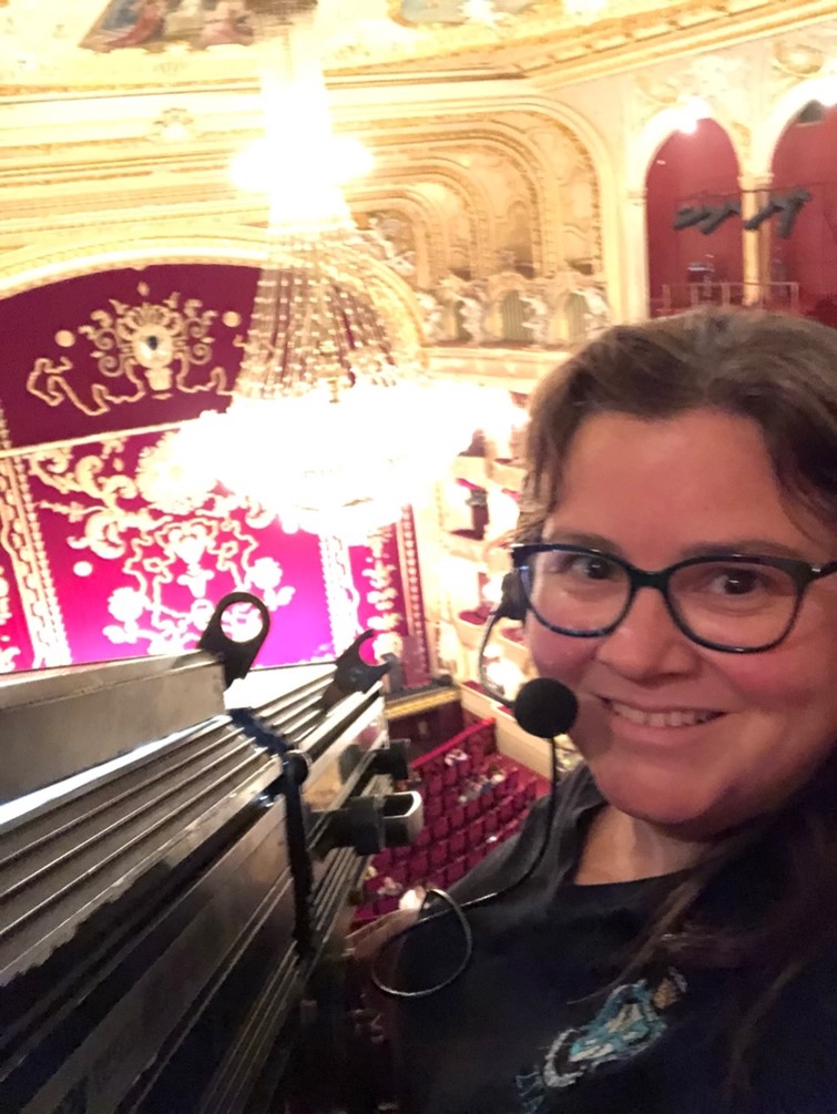 At this venue in Odessa, Ukraine I became the spot op for the second  half of the show. It was fun to sit in the highest tier of an Opera house once performed in by Tchaikovsky!