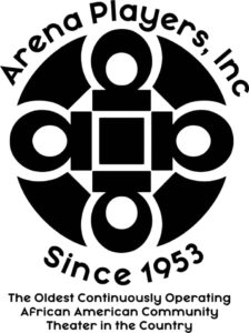 Arena Players Inc Black and White Logo with Text