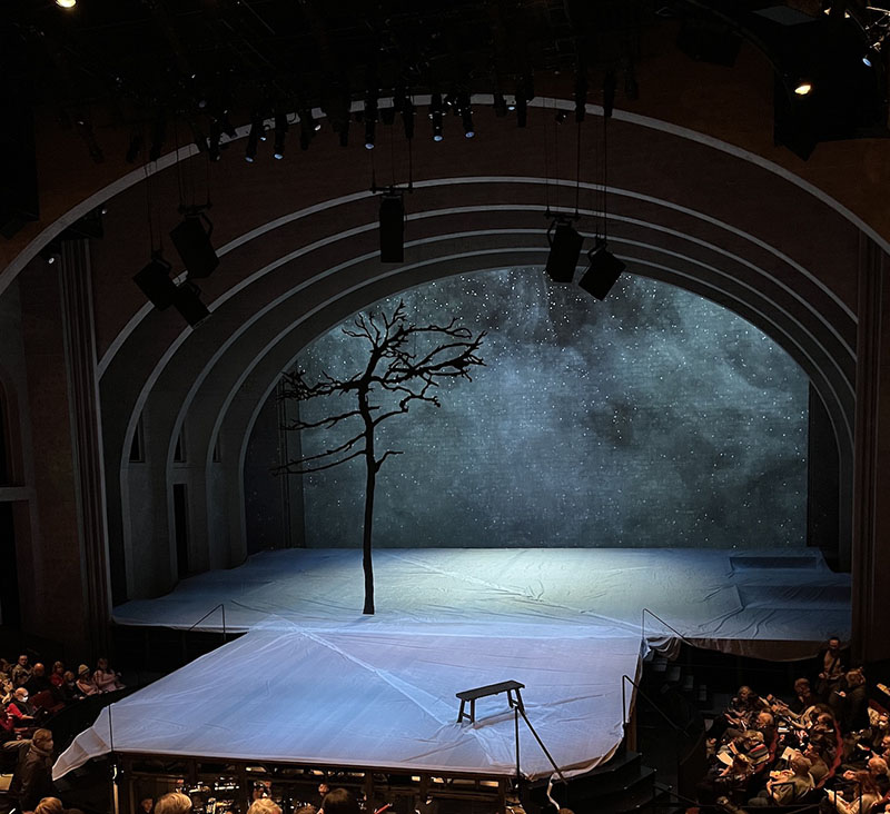 Stage with scenic design set for Camelot Photo by Marc Salzberg