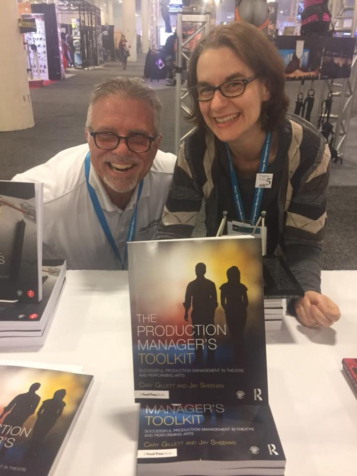Jay Sheehan and Cary Gillett with the first edition of their book, The Production Manager's Toolkit