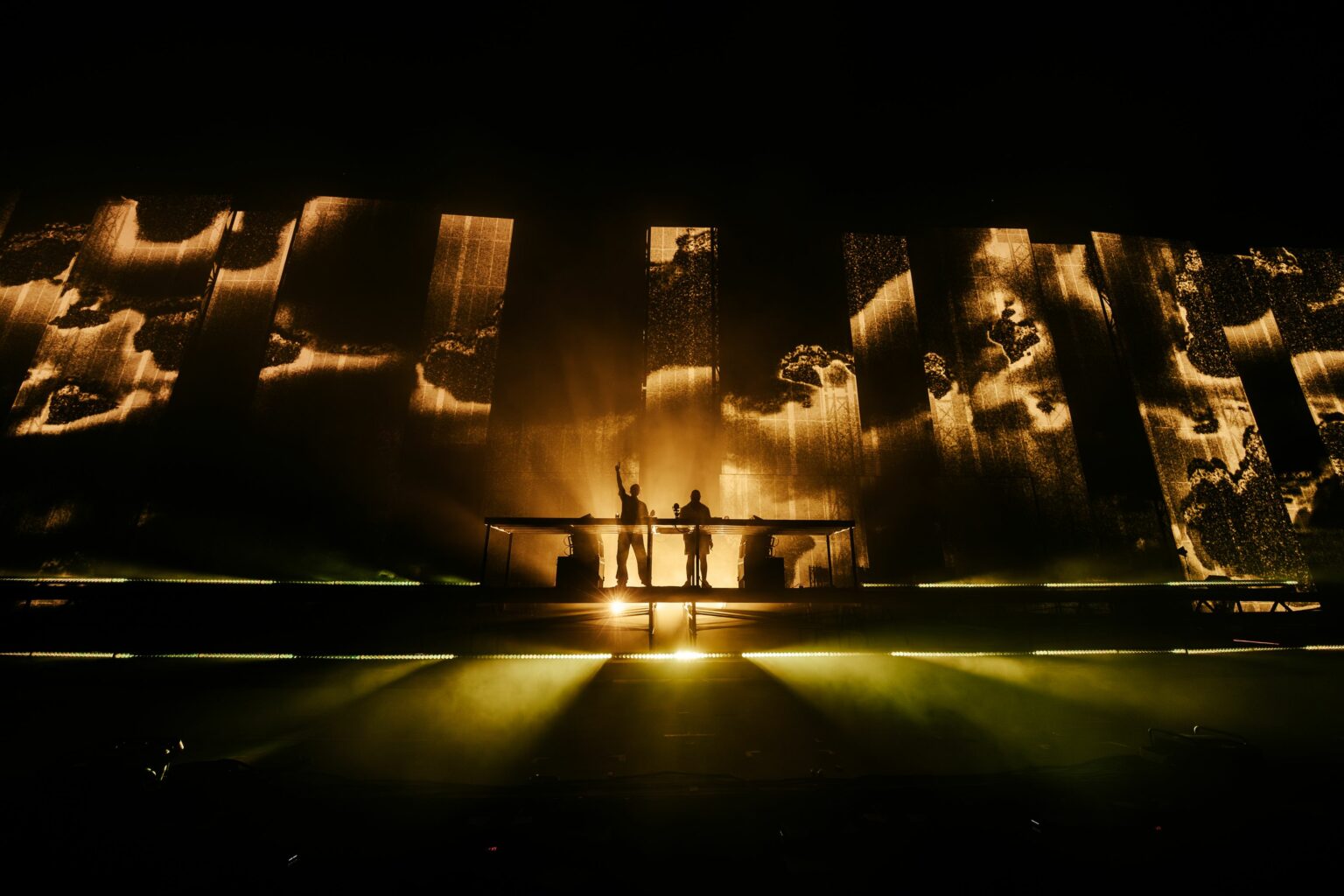 Chase & Status on stage at Coachella.