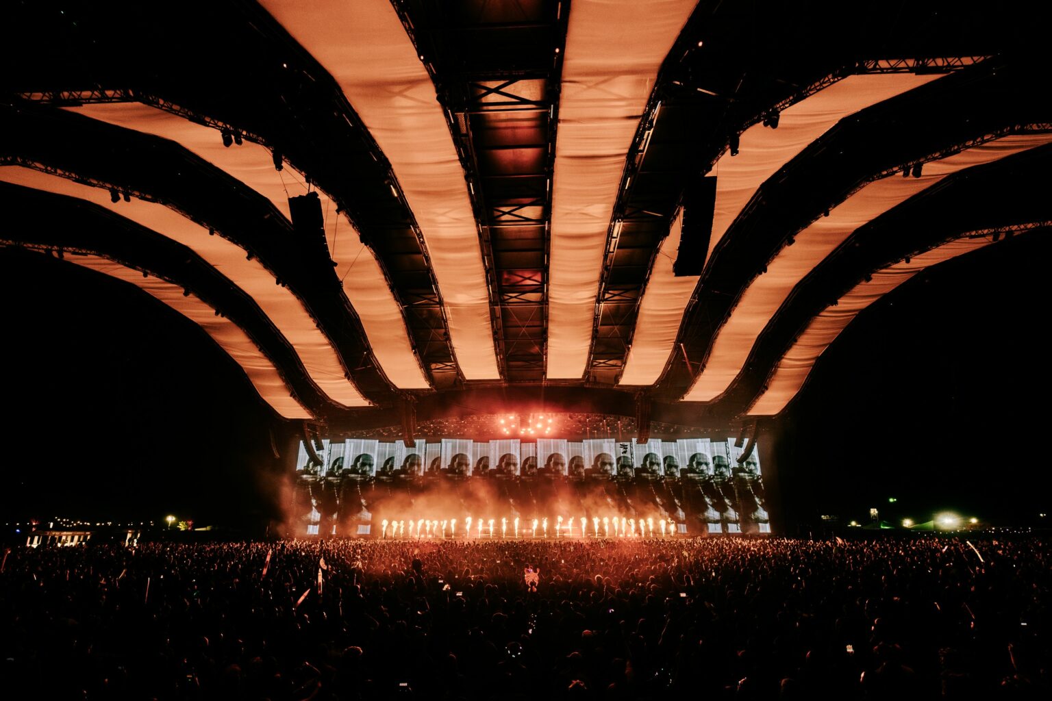 Chase & Status on stage at Coachella.