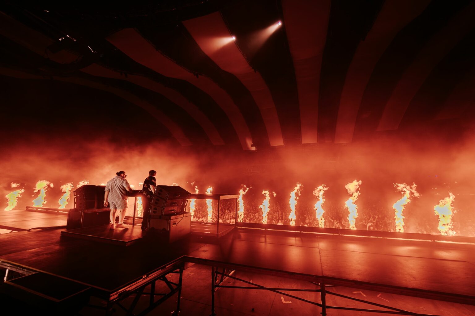 Chase & Status on stage at Coachella.