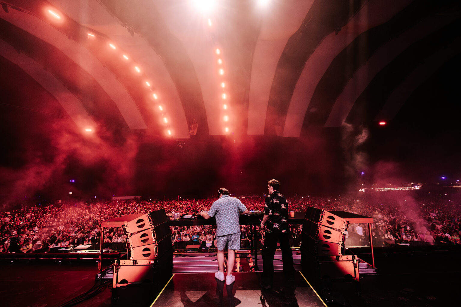 Chase & Status on stage at Coachella.