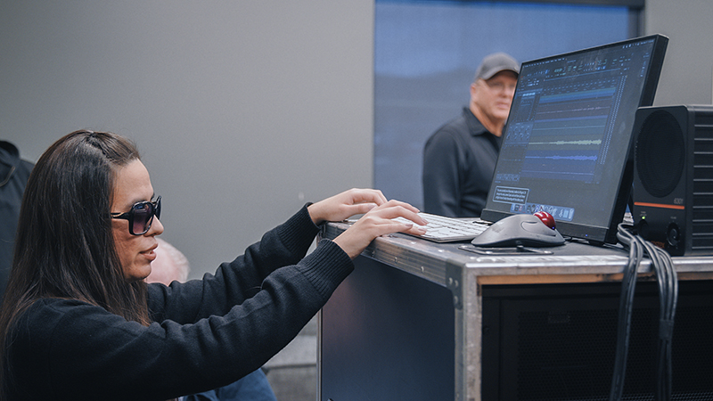 Sound engineer Michelle Guadalupe Felix Garcia, who attended THE Conference – Live at Lititz last December, uses a text-to-speech interface to operate ProTools