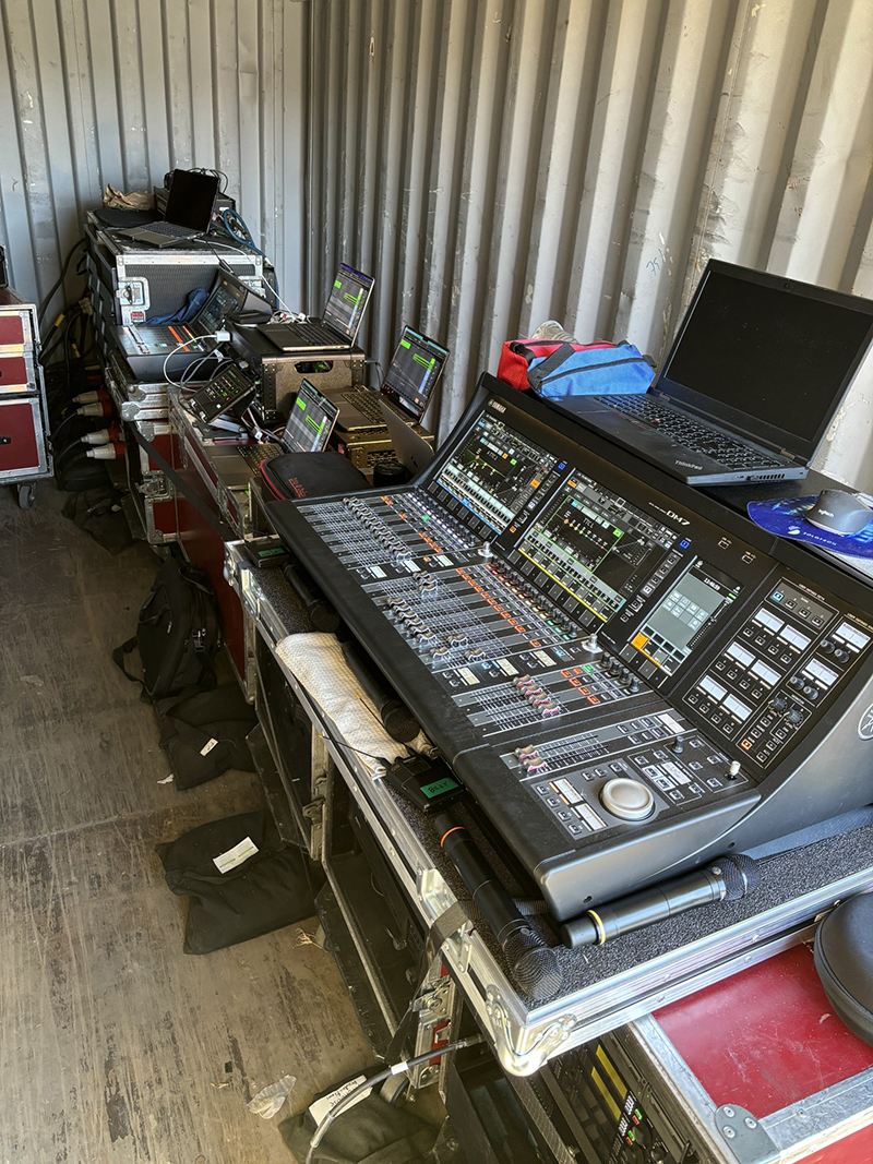 DM7 control setup within one of the containers.