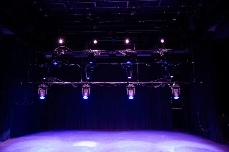 Lights hanging at Dakota Theater.