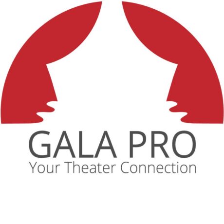 Gala Pro App Logo Red and White with the text Gala Pro Your Theatre Connection