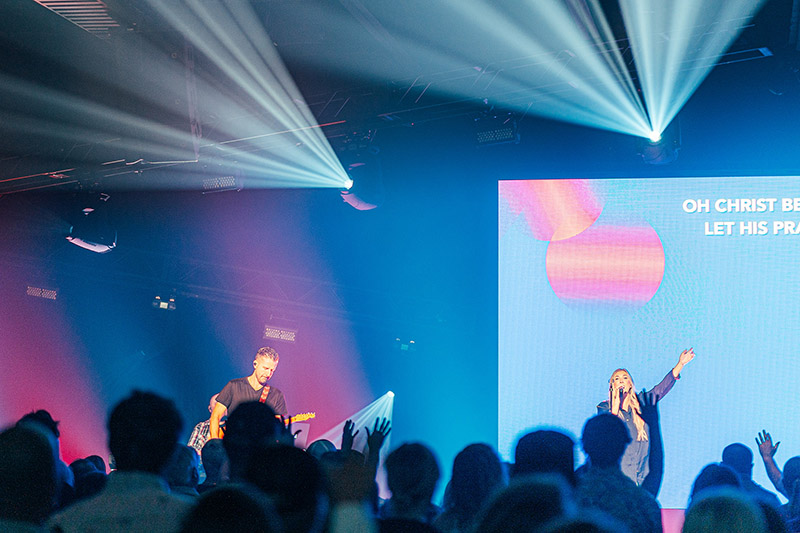 L-Acoustics A10 seen in use at the church’s Ham Lake location