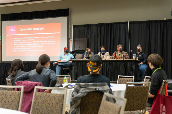 people participating in an educational session