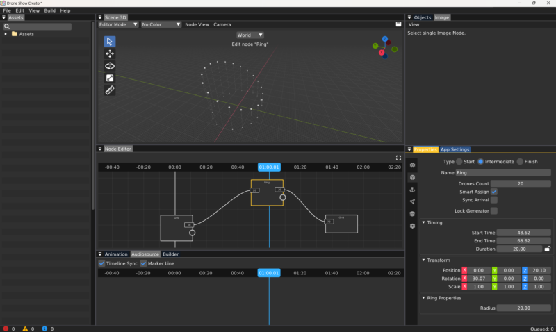 drone show creator user interface