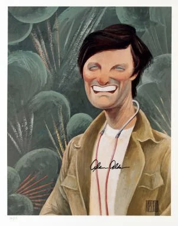 Alan Alda, M*A*S*H, by Al Hirshfeld