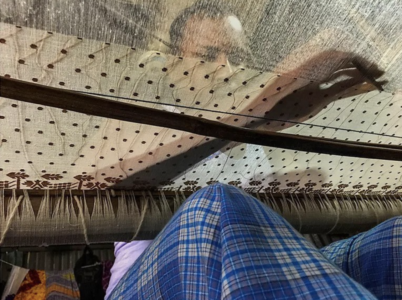 Many of the skills needed to make Dhaka muslin have been lost, so matching the quality of the original fabric is a challenge (Credit: Drik/ Bengal Muslin)