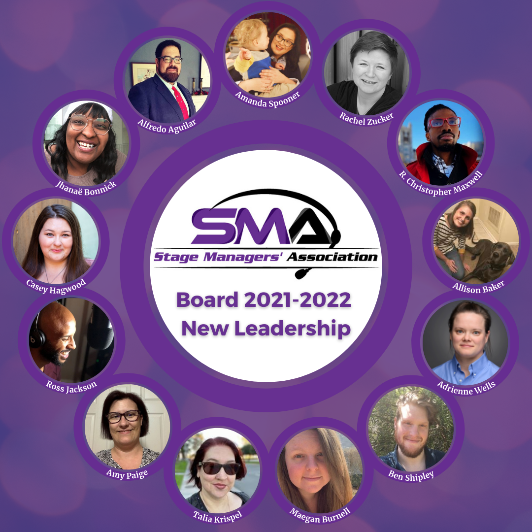 Stage Managers Association New Leadership 2021 Graphic